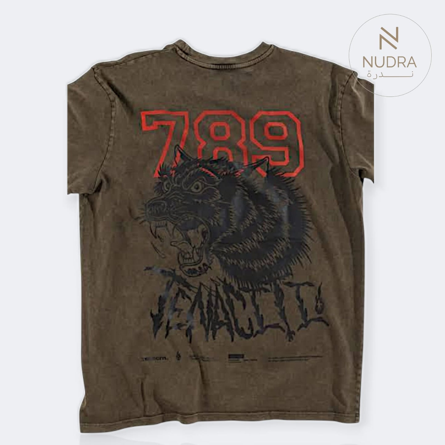 Brown Vintage Tenaciti 789 Graphic Tee