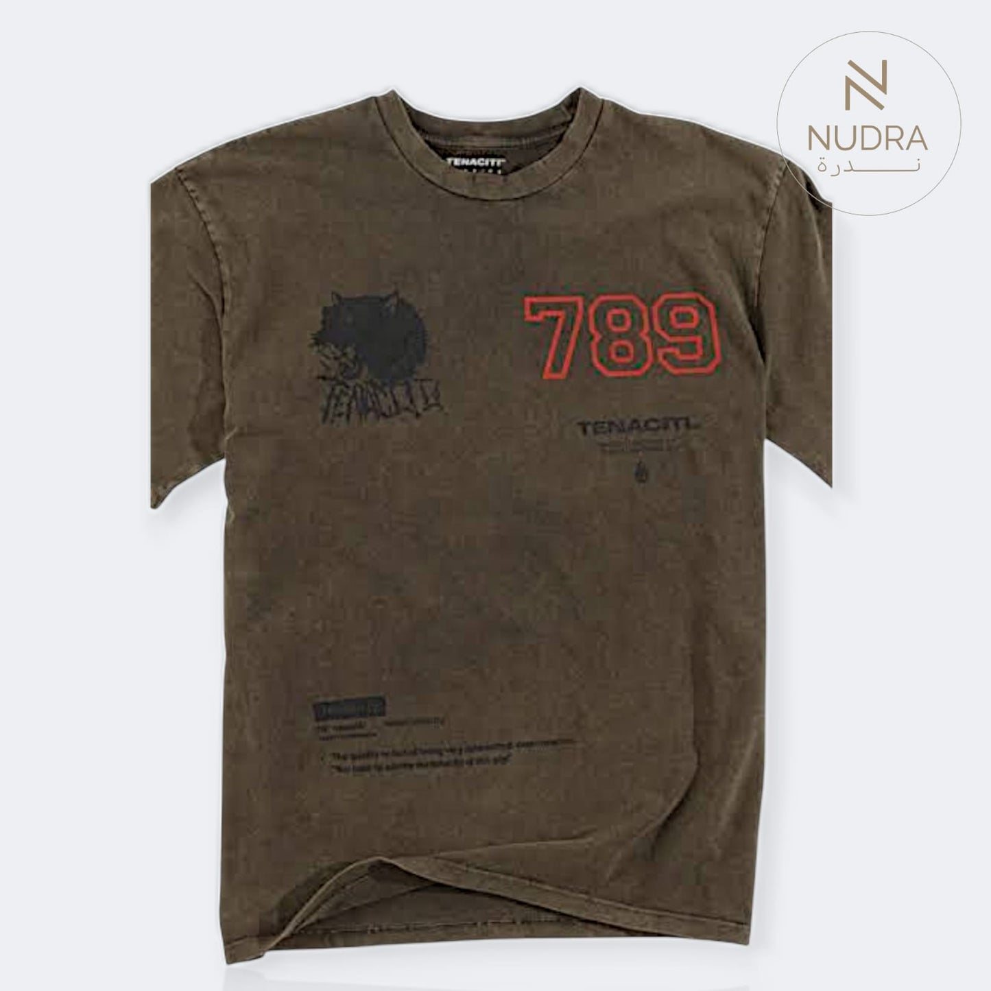 Brown Vintage Tenaciti 789 Graphic Tee