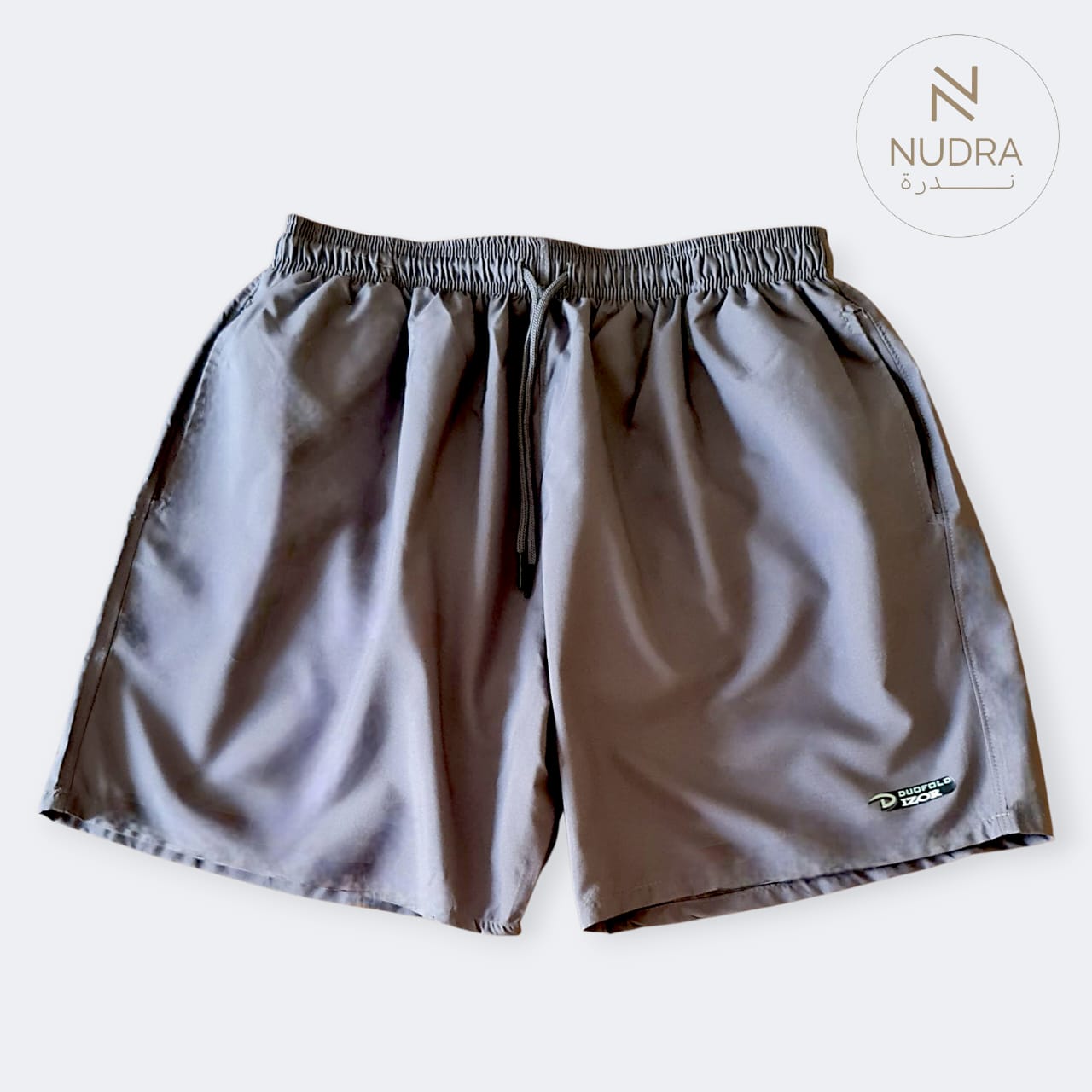 Ash Grey Quick-Dry Swim Shorts