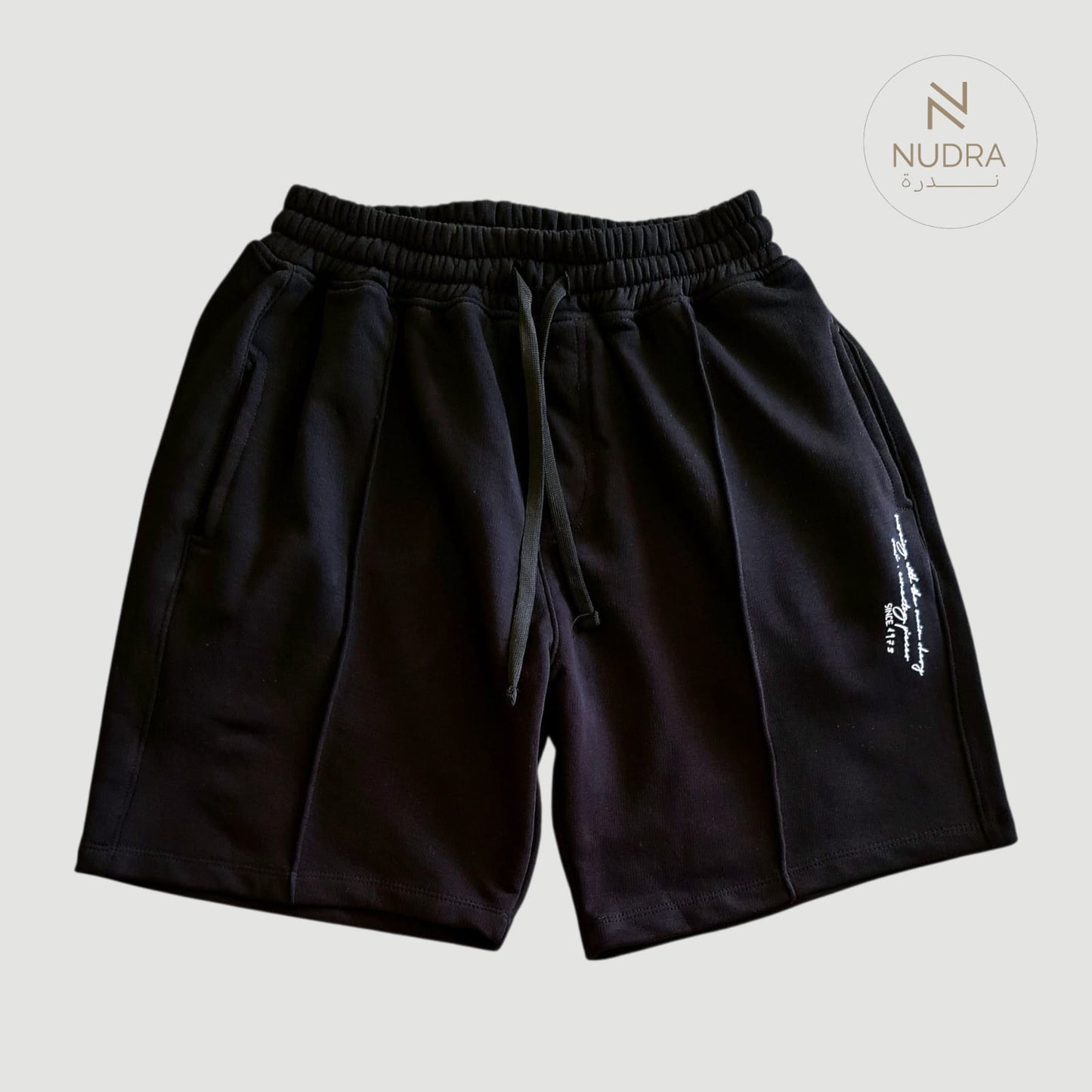 Men's Black Fleece Drawstring Shorts